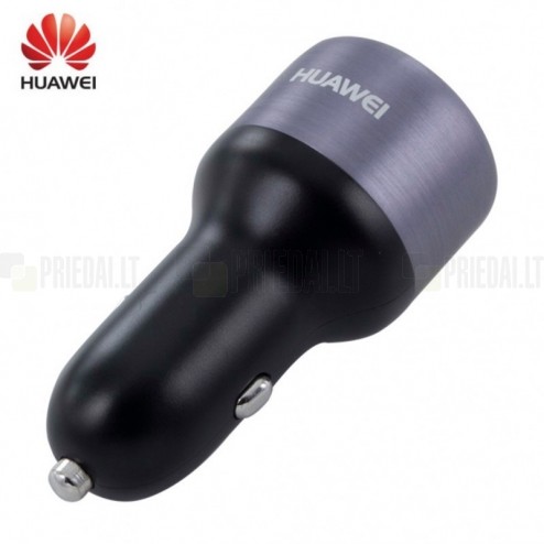Originalus „Huawei“ Fast Charging Dual-Port AP38 automobilinis įkroviklis sidabrinis su Type- usb laidu (9V/2A 5V/1A)