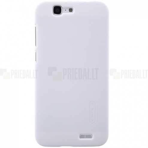 Nillkin Frosted Shield Huawei Ascend G7 baltas plastikinis dėklas + apsauginė ekrano plėvelė