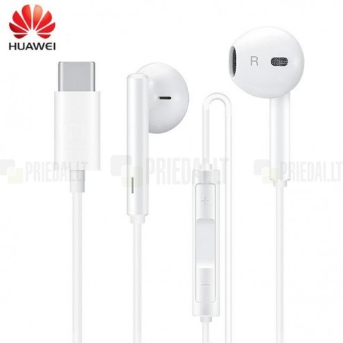 „Huawei“ Classic Earphones originalios (CM33) baltos ausinės