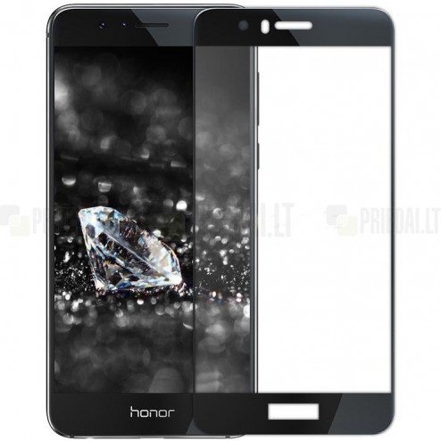 Honor 8 (Huawei Honor 8) „Mocolo“ 9H Tempered Glass sustiprintos apsaugos juodas pilnai dengiantis apsauginis ekrano stiklas 0,26 mm