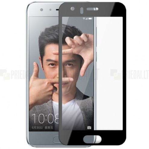 Huawei Honor 9 (Honor 9 Pemium) „Lenuo“ 9H Tempered Glass sustiprintos apsaugos juodas pilnai dengiantis apsauginis ekrano stiklas 0,26 mm