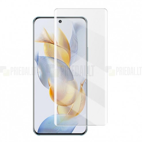Huawei Honor 90 „Mocolo“ UV Light Irradiation sustiprintos apsaugos skaidrus pilnai dengiantis apsauginis ekrano stiklas
