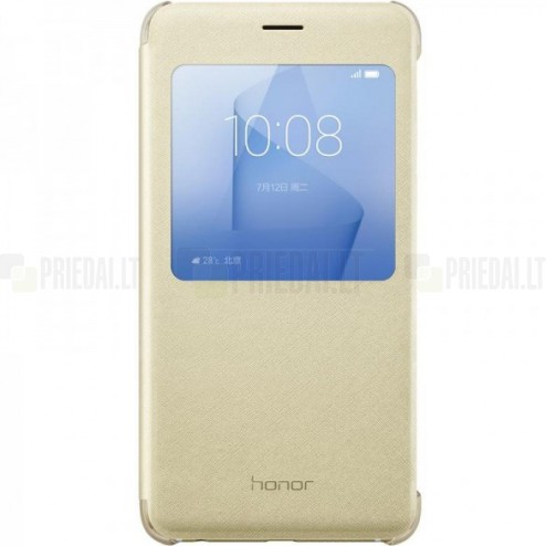Oficialus Huawei Honor 8 Smart View Cover auksinis atverčiamas dėklas - knygutė
