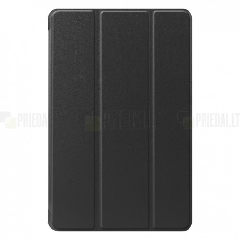 Huawei MatePad 10.4'' (2020, 2022) atverčiamas juodas odinis dėklas - knygutė