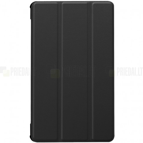 Huawei MediaPad M5 8.4 atverčiamas juodas odinis dėklas - knygutė 