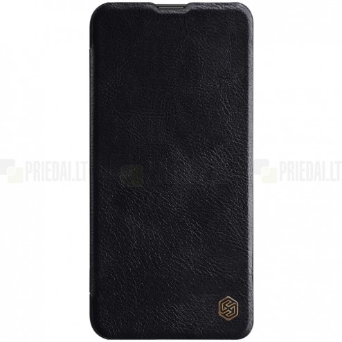 Prabangus „Nillkin“ Qin serijos juodas odinis atverčiamas Huawei P Smart Z dėklas - knygutė