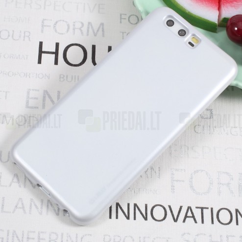 Huawei P10 Plus sidabrinis Mercury kieto silikono (TPU) dėklas - nugarėlė