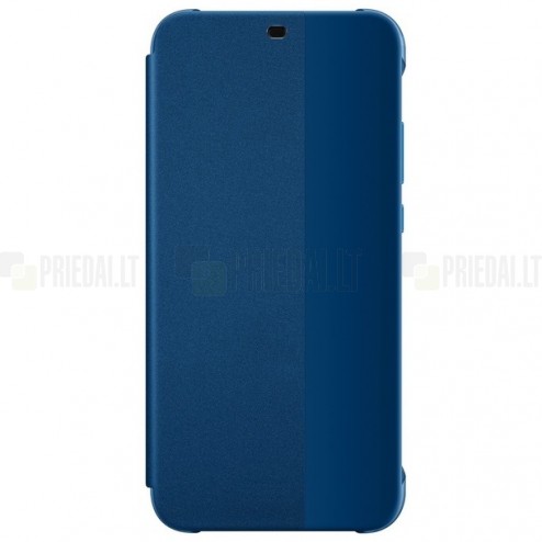 Oficialus Huawei P20 Lite (Nova 3e) Smart View Flip Cover mėlynas atverčiamas dėklas - knygutė