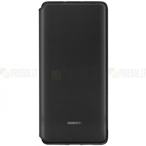 Oficialus Huawei P30 Pro Wallet Cover juodas atverčiamas dėklas - knygutė