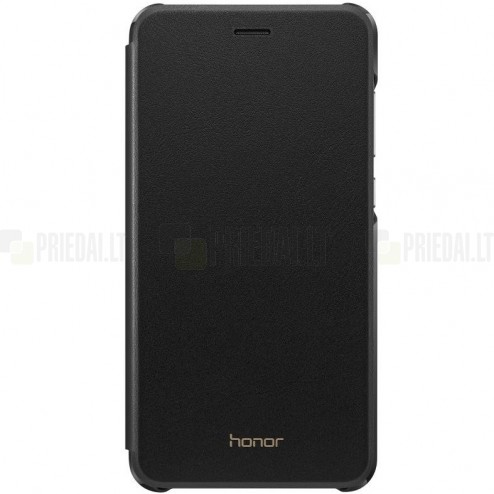 Oficialus Huawei P9 lite 2017 (Huawei P8 Lite 2017) Smart Flip Cover juodas atverčiamas dėklas - knygutė