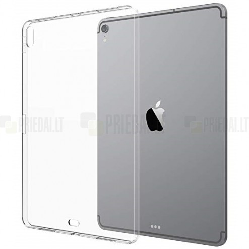 Apple iPad Pro 11 (2018, 1-os kartos) kieto silikono TPU skaidrus dėklas - nugarėlė
