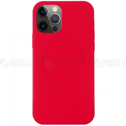 Apple iPhone 14 Pro Max „Shell“ MagSafe kieto silikono TPU raudonas dėklas - nugarėlė