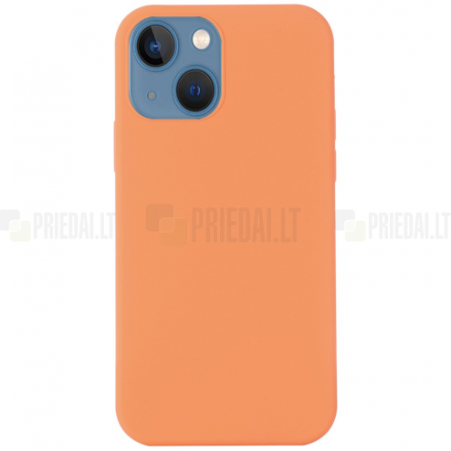 Apple iPhone 15 Plus „Shell“ MagSafe kieto silikono TPU oranžinis dėklas - nugarėlė