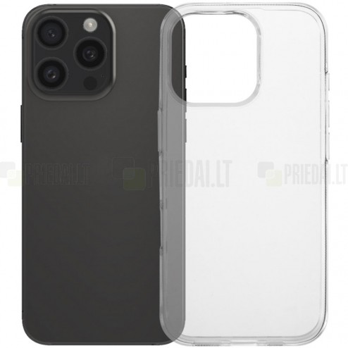 Apple iPhone 16 Pro Max kieto silikono TPU skaidrus dėklas - nugarėlė