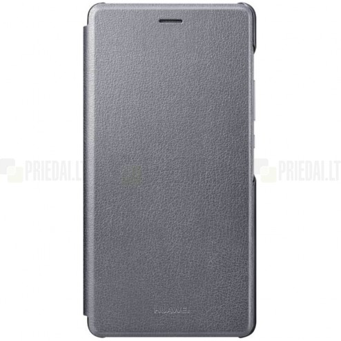 Oficialus Huawei P9 lite Smart Flip Cover juodas atverčiamas dėklas - knygutė