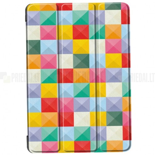 Lenovo Tab P10 (TB-X705F) „Cubes“ atverčiamas spalvotas dėklas - knygutė