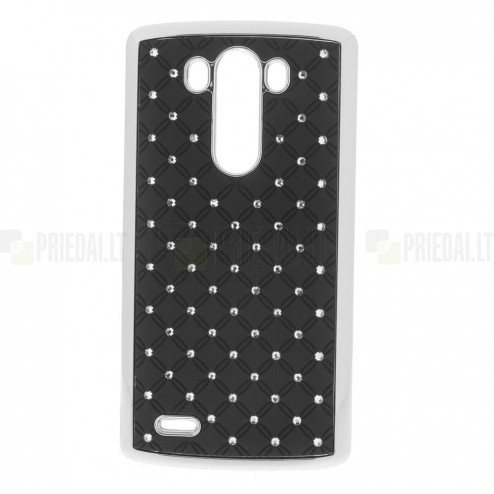 LG G3 D850 elegantiškas juodas dėklas su blizgučiais