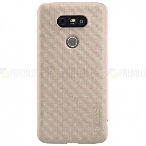 LG G5 (H850) auksinis plastikinis dėklas + Nillkin ekrano plėvelė
