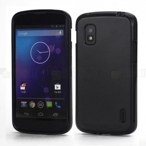 „Jelly Case“ juodas Nexus 4 E960 dėklas