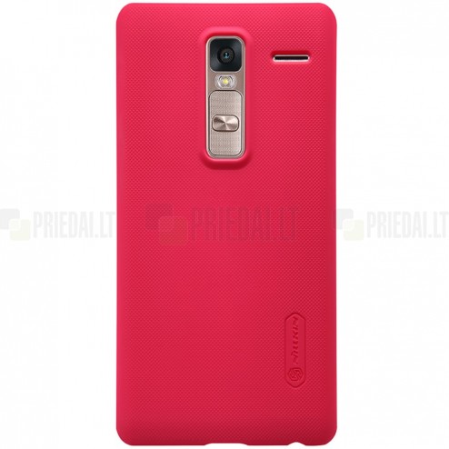 LG Zero (H650E) Nillkin Frosted Shield raudonas plastikinis dėklas + apsauginė ekrano plėvelė