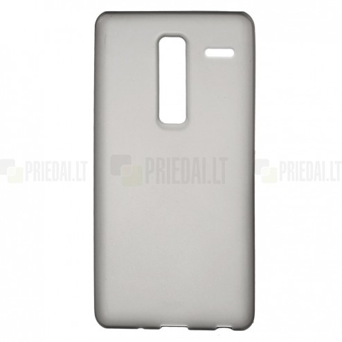LG Zero (H650E) kieto silikono TPU skaidrus pilkas dėklas - nugarėlė