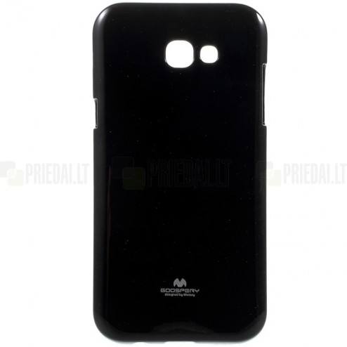 Samsung Galaxy A3 2017 (A320) Mercury juodas kieto silikono TPU dėklas - nugarėlė