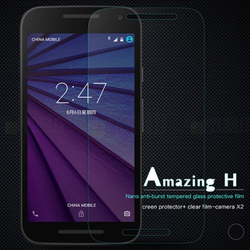 Motorola Moto G 3 kartos (Gen 3) „Nillkin“ H Tempered Glass sustiprintos apsaugos apsauginis ekrano stiklas 0.33 mm