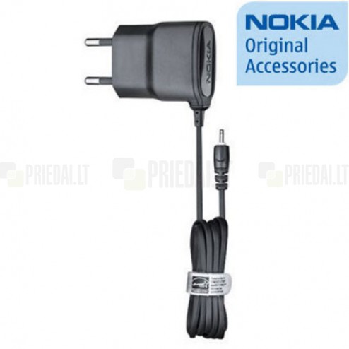 Originalus Nokia tinklo įkroviklis su integruotu laidu su 2 mm. jungtimi (AC-11E, Europa)