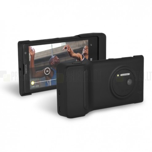 Oficialus Nokia Lumia 1020 juodas PD-95G dėklas su integruota papildoma baterija 