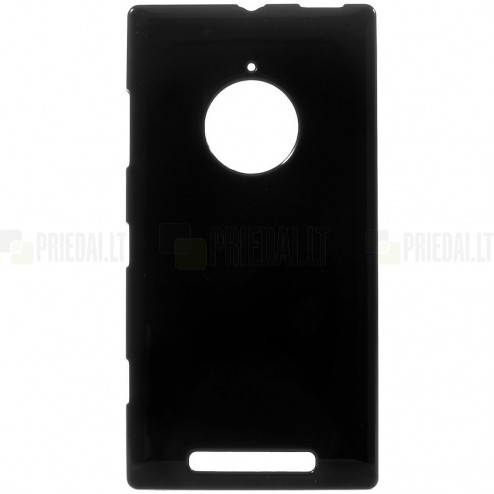 Nokia Lumia 830 kieto silikono TPU juodas dėklas - nugarėlė