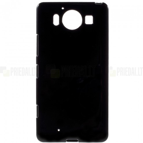 Nokia Lumia 950 kieto silikono TPU juodas dėklas - nugarėlė