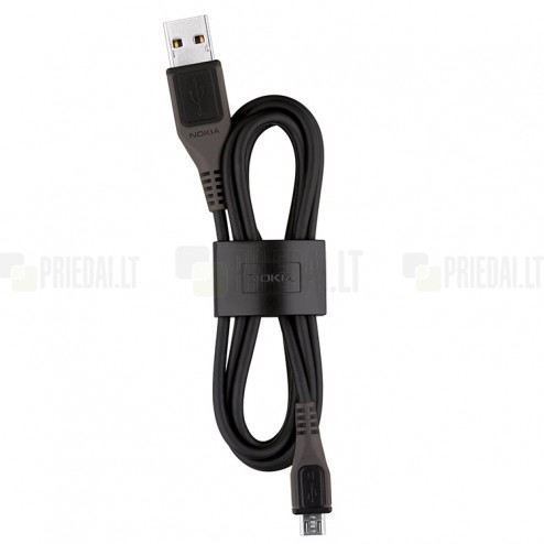Nokia CA-101 micro usb juodas laidas 1,2 m. (originalus)
