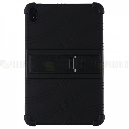 Nokia T20 Shell Kickstand sustiprintos apsaugos kieto silikono TPU juodas dėklas - nugarėlė