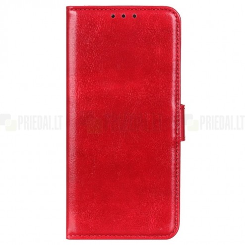 Nokia XR20 raudonas odinis atverčiamas dėklas - knygutė