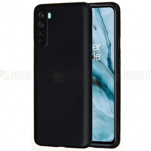 OnePlus Nord Shell kieto silikono TPU juodas dėklas - nugarėlė