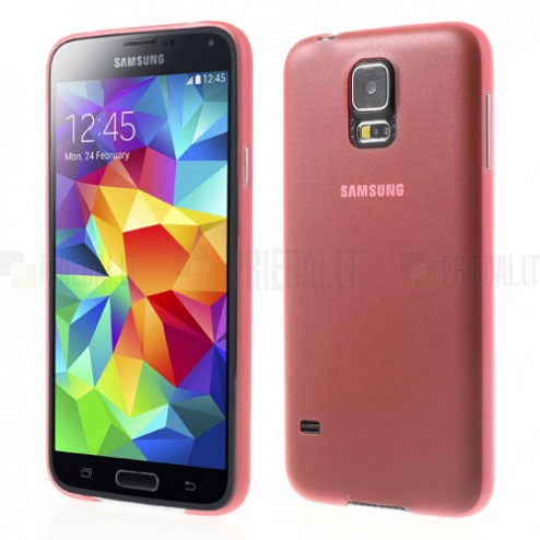 Ploniausias pasaulyje raudonas Samsung Galaxy S5 G900 dėklas (dėkliukas)
