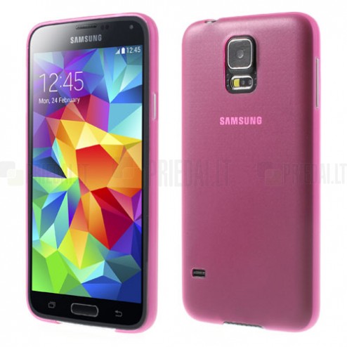 Ploniausias pasaulyje rožinis Samsung Galaxy S5 G900 dėklas (dėkliukas)