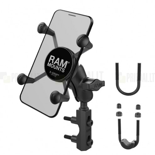 „RAM Mounts“ X-Grip telefono laikiklis motociklui (tvirtinamas prie stabdžių ar sankabos), dviračiui, paspirtukui