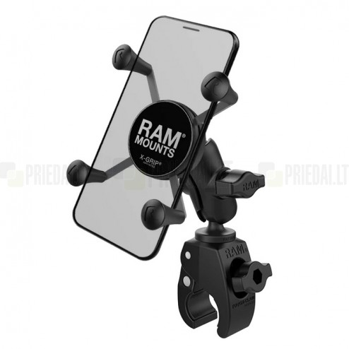 „RAM Mounts“ X-Grip telefono laikiklis motociklui (tvirtinamas prie vairo) dviračiui, keturračiui, paspirtukui