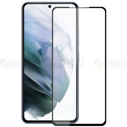 Samsung Galaxy S22 5G (SM-S901X) „Mocolo“ 9H 2.5D Tempered Glass sustiprintos apsaugos juodas pilnai dengiantis apsauginis ekrano stiklas