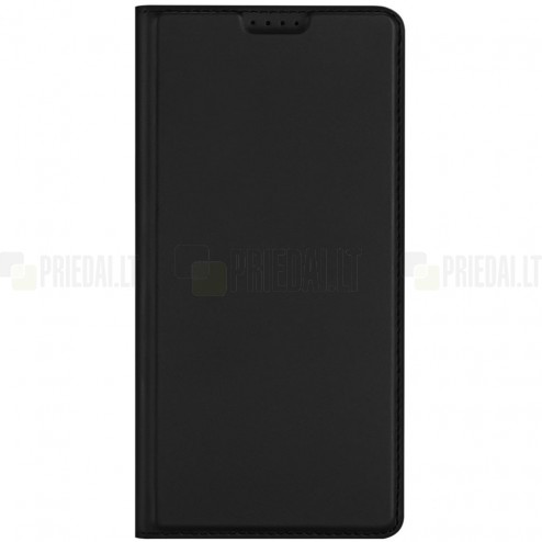 Samsung Galaxy A16 „Dux Ducis“ Skin serijos atverčiamas juodas odinis dėklas - piniginė