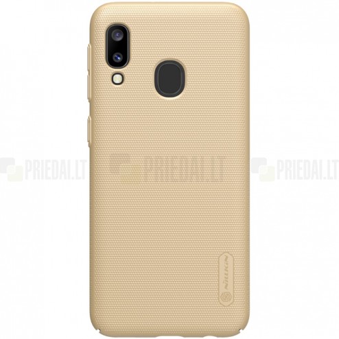 Samsung Galaxy A20e (A202F) Nillkin Frosted Shield auksinis plastikinis dėklas 