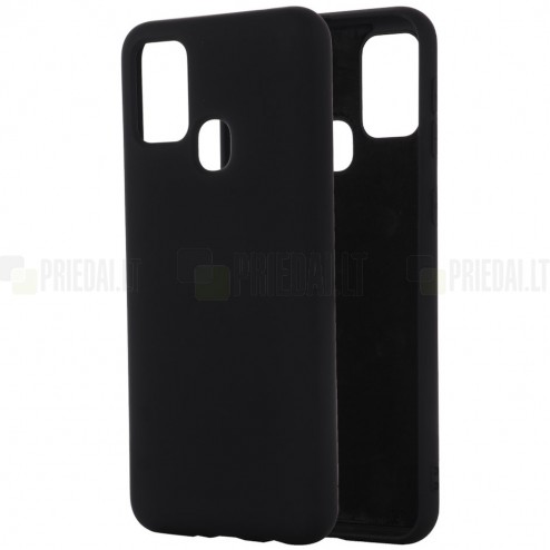 Samsung Galaxy A21s (A217) Shell kieto silikono TPU juodas dėklas - nugarėlė