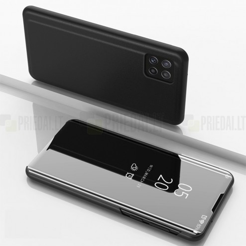 Samsung Galaxy A22 plastikinis atverčiamas juodas dėklas