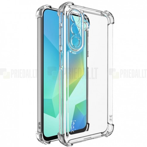 Samsung Galaxy A26 "Imak" sustiprintos apsaugos kieto silikono TPU skaidrus, permatomas dėklas - nugarėlė