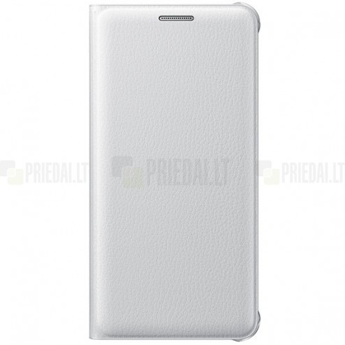Samsung Galaxy A3 (2016) A310 originalus Flip Wallet Cover EF-WA310 atverčiamas baltas odinis dėklas - piniginė