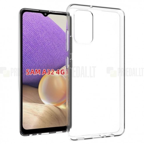 Samsung Galaxy A32 4G (A325F) kieto silikono TPU skaidrus dėklas - nugarėlė