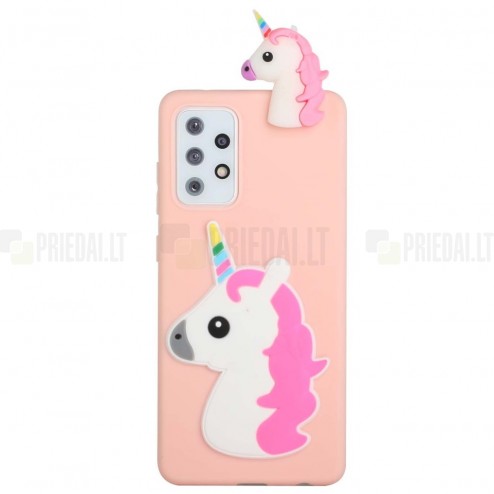 Samsung Galaxy A33 5G (SM-A336E) „Squezy“ Unicorn kieto silikono TPU rožinis dėklas - nugarėlė
