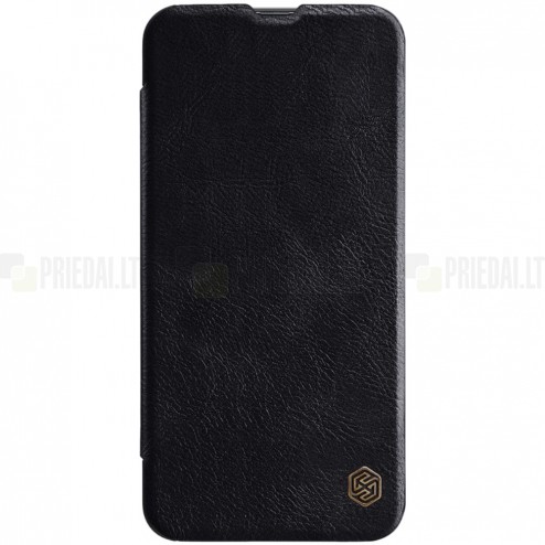 Prabangus „Nillkin“ Qin serijos juodas odinis atverčiamas Samsung Galaxy A40 (A405F)