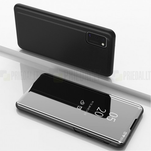 Samsung Galaxy A41 (A415F) plastikinis atverčiamas juodas dėklas